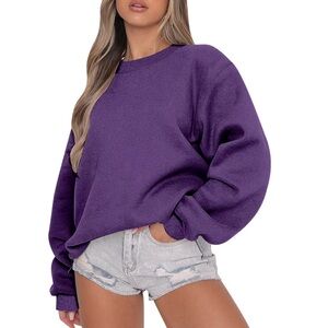 All in Motion Women's Purple Crewneck Sweatshirt